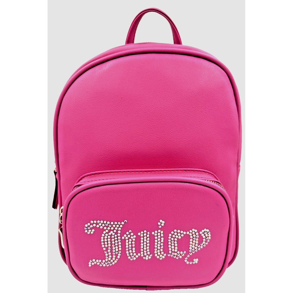 Juicy Couture Pink Rhinestone Backpack Mini Y2K Glam Bag‎ Logo